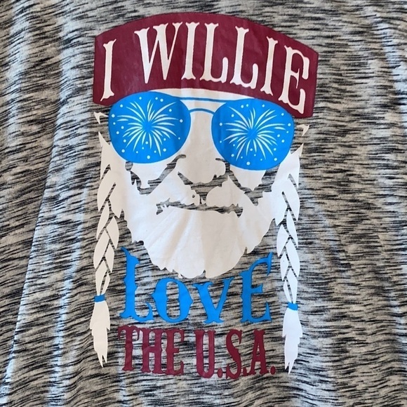 "I Willie Love The USA" Graphic Short Sleeve T-Shirt - Picture 3 of 6